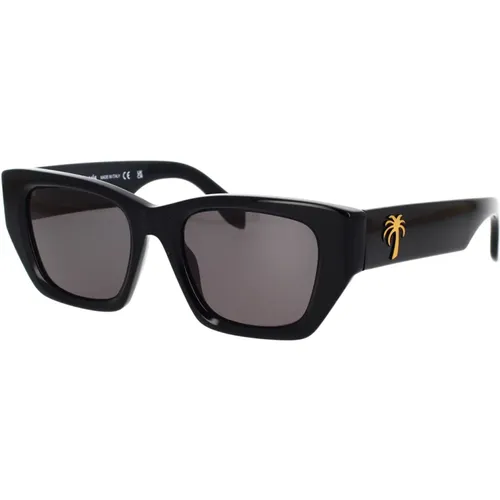 Geometric Oversized Sunglasses with Rectangular Shape , unisex, Sizes: 51 MM - Palm Angels - Modalova