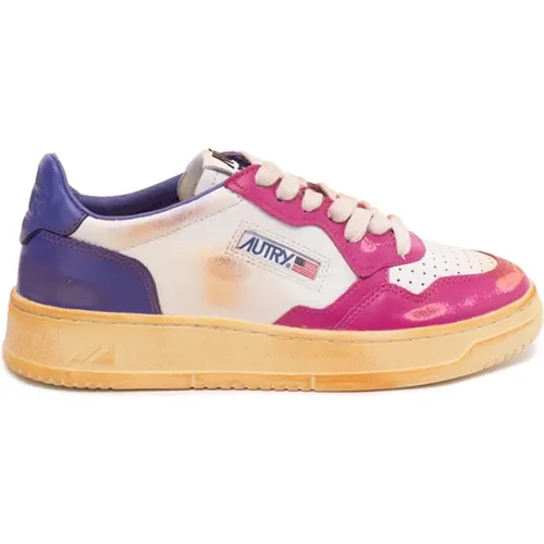 Leder Sneakers in Wht/Pink/Prp - Autry - Modalova