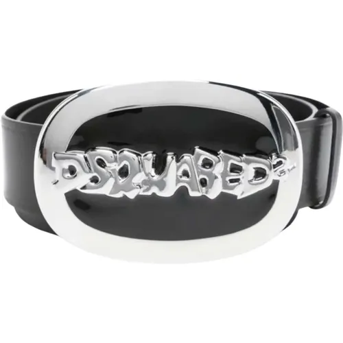 Embossed Logo Leather Belt , male, Sizes: 100 CM, 85 CM - Dsquared2 - Modalova