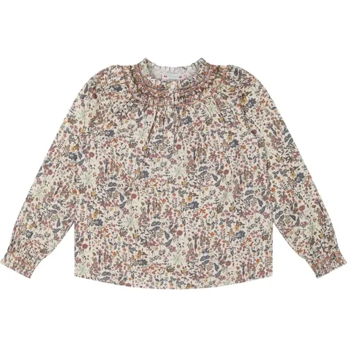 Stylische Hemden für Kinder,Blumiges Corduroy Pétale Bluse - Bonpoint - Modalova