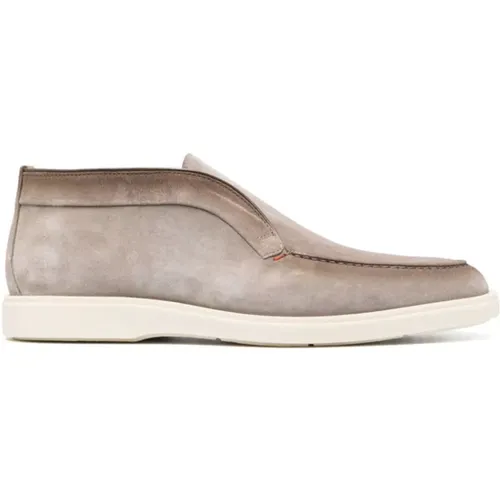 Suede Desert Boots, Leather Business Shoes , male, Sizes: 5 UK, 6 UK - Santoni - Modalova