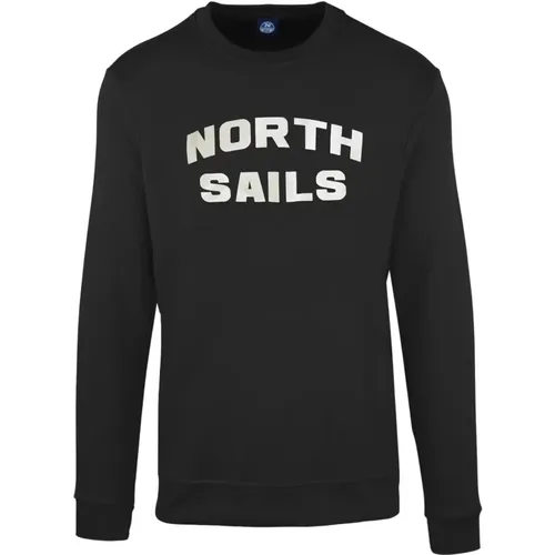Klassischer Baumwoll-Sweatshirt , Herren, Größe: L - North Sails - Modalova