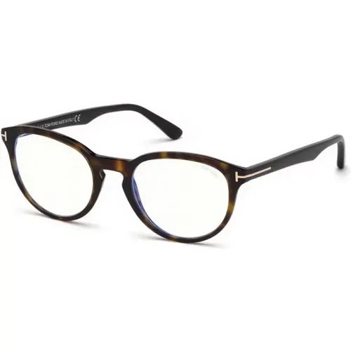 Elegant Pantos Style Glasses in Dark Tortoise Finish , unisex, Sizes: ONE SIZE - Tom Ford - Modalova