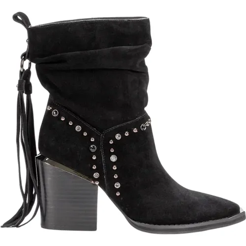Pointed Toe Leather Ankle Boots , female, Sizes: 3 UK, 5 UK, 8 UK, 7 UK - Alma en Pena - Modalova