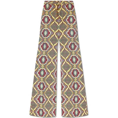 Trousers with decorative print , female, Sizes: W27 - ETRO - Modalova