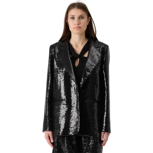 Sequin Blazer Oversize Elegant Style , female, Sizes: XS - Federica Tosi - Modalova