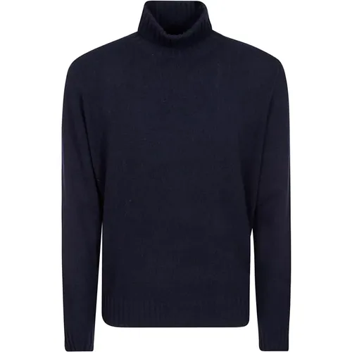 Navy Wool Cashmere Turtleneck , male, Sizes: 3XL - Filippo De Laurentiis - Modalova