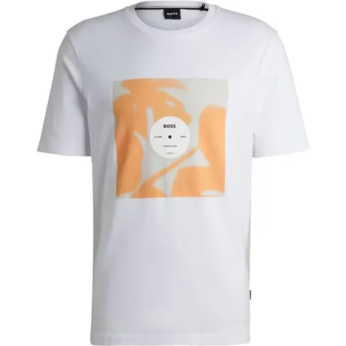 Baumwoll T-shirt Tiburt388 Designers Code , Herren, Größe: M - Hugo Boss - Modalova