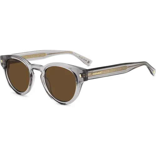 Grey/Brown Sunglasses D2 0077/S , male, Sizes: 48 MM - Dsquared2 - Modalova