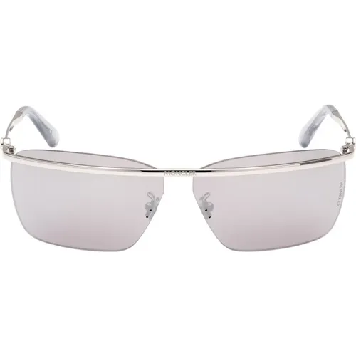 Wraparound Silberne Sonnenbrille für Frauen - Moncler - Modalova