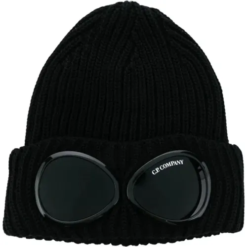 Extra Fine Merino Goggle Beanie , male, Sizes: ONE SIZE - C.P. Company - Modalova