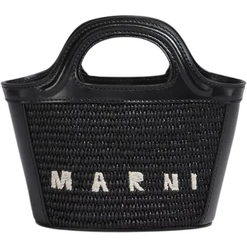 Raffia Micro Bag , female, Sizes: ONE SIZE - Marni - Modalova