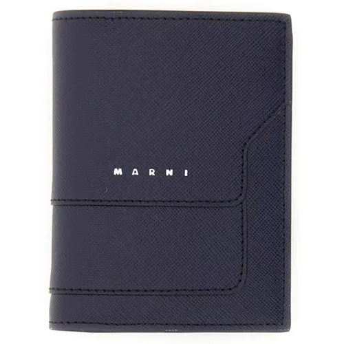 Snap Button Bifold Wallet , male, Sizes: ONE SIZE - Marni - Modalova