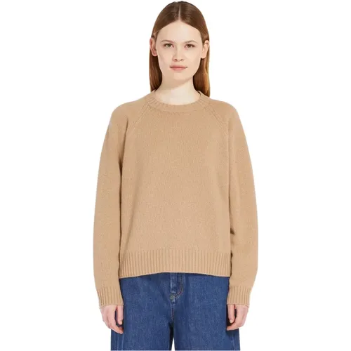 Weicher Pullover mit Rundhalsausschnitt aus reiner Wolle , Damen, Größe: XS - Max Mara Weekend - Modalova