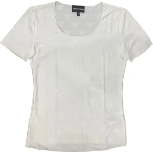 Kurzarm T-Shirt , Damen, Größe: M - Emporio Armani - Modalova