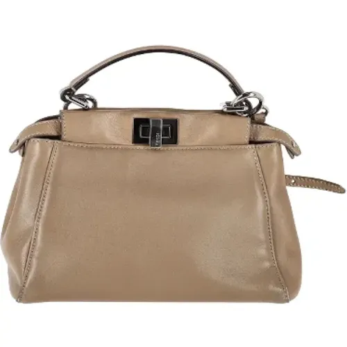 Leather Fendi Peekaboo Bag , female, Sizes: ONE SIZE - Fendi Vintage - Modalova
