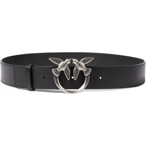 Love Birds Leather Belt , female, Sizes: L, M, XS, S - pinko - Modalova