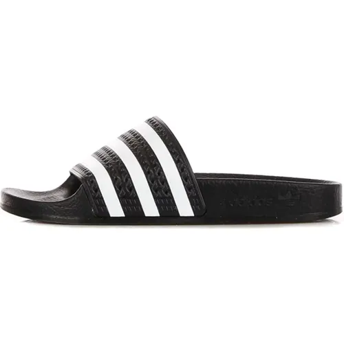 Schwarze/Weiße/Schwarze Streetwear Hausschuhe , Herren, Größe: 43 EU - Adidas - Modalova
