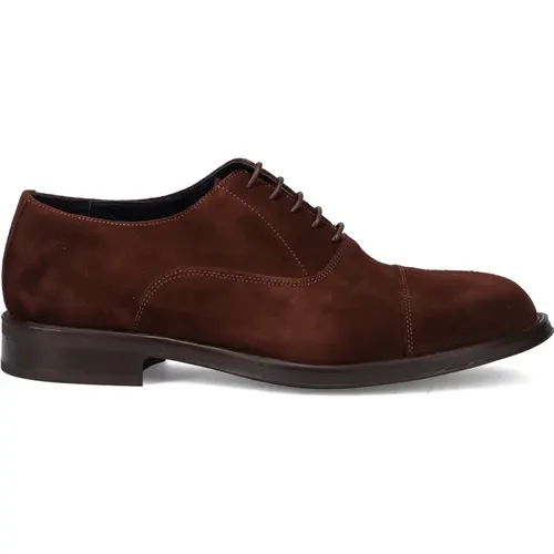 Braune Flache Schuhe, Made in Italy , Herren, Größe: 44 EU - Sangiorgio - Modalova