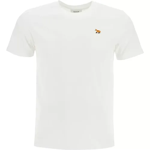 Baby Fox Patch T-Shirt Lässiger Stil , Herren, Größe: S - Maison Kitsuné - Modalova