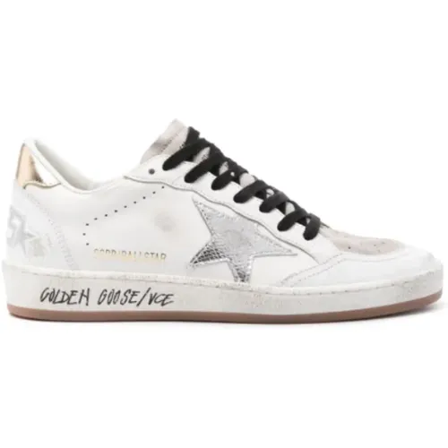 Weiße Multicolor-Ledersneakers mit Stern , Damen, Größe: 40 EU - Golden Goose - Modalova