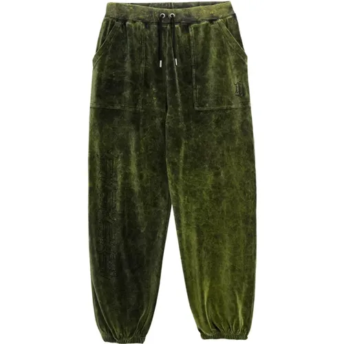 Lime Acid Velour Jogger Tie Die , unisex, Größe: M - Juicy Couture - Modalova