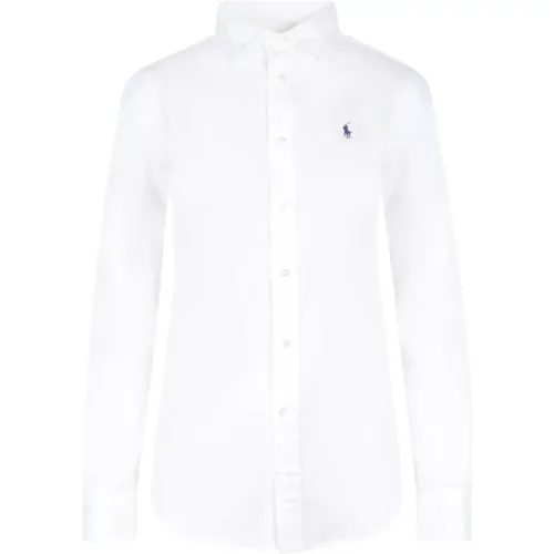 Embroidered Logo Cotton Shirt , female, Sizes: M - Polo Ralph Lauren - Modalova