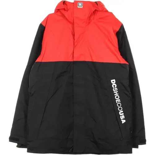 Men's Long Jacket Red/Black/Fluo , male, Sizes: M - DC Shoes - Modalova