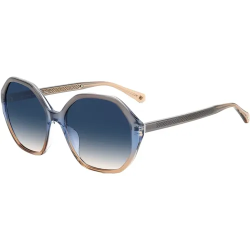 Blue Shaded Sunglasses for Women , female, Sizes: 57 MM - Kate Spade - Modalova