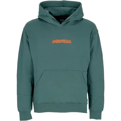 Grüner Hoodie mit Kängurutasche , Herren, Größe: S - Propaganda - Modalova