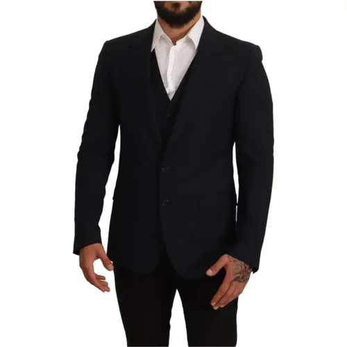 DG Martini Blazer Suit Jacket , male, Sizes: L - Dolce & Gabbana - Modalova