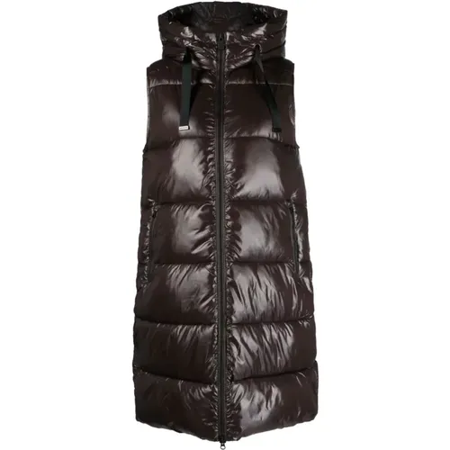 Langer Puffer Gilet , Damen, Größe: M - Save The Duck - Modalova