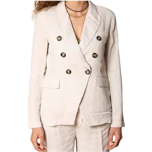 Caroline Damen Leinenblazer , Damen, Größe: L - Mason's - Modalova