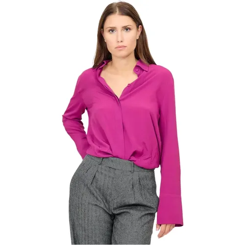Long Sleeve Shirt in Peony Silk Blend , female, Sizes: M, XS - Federica Tosi - Modalova