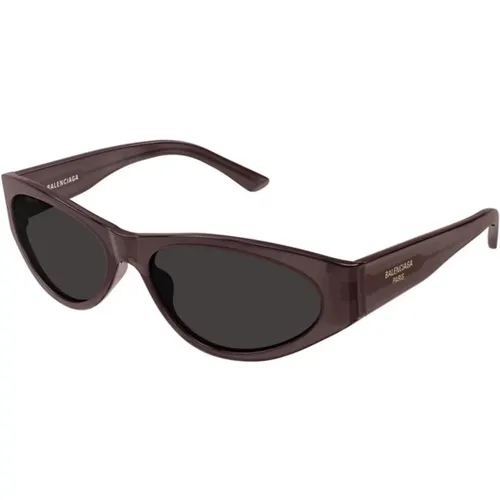 Violett Graue Sonnenbrille Bb0367S 004 , unisex, Größe: 60 MM - Balenciaga - Modalova