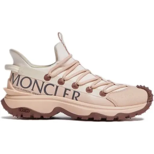 Rosa Sneakers mit Reflektierenden Schnürsenkeln , Damen, Größe: 37 EU - Moncler - Modalova