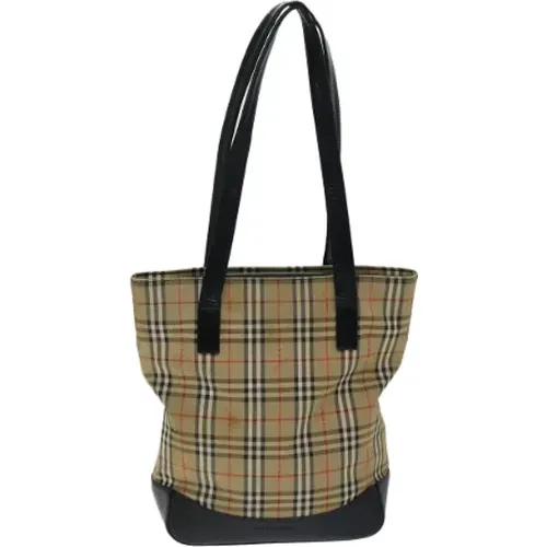 Pre-owned Canvas schultertasche , Damen, Größe: ONE Size - Burberry Vintage - Modalova