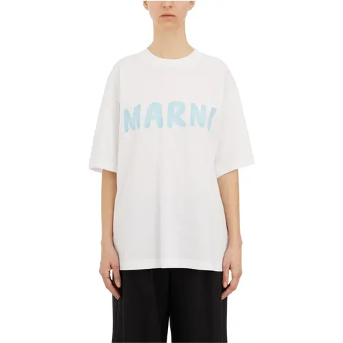 Baumwoll Logo T-Shirt Marni - Marni - Modalova