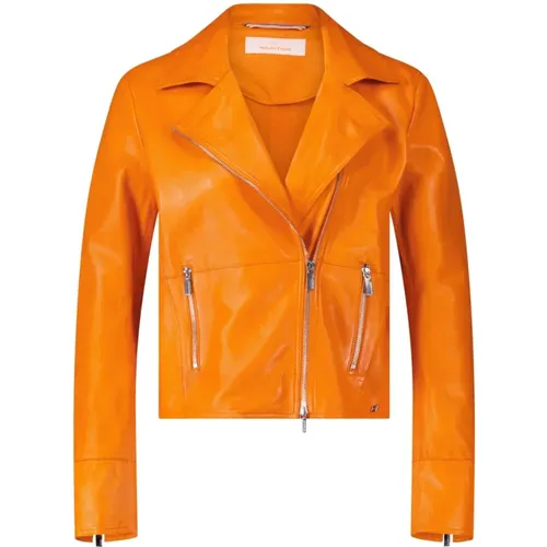 Short Lamb Leather Jacket , female, Sizes: S, M, XS, 2XL, L - Milestone - Modalova