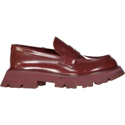 Leather Loafers with Rubber Sole , female, Sizes: 6 UK - alexander mcqueen - Modalova