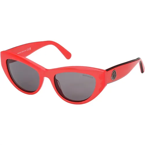 Rote Cat-Eye Sonnenbrille für moderne Frauen - Moncler - Modalova