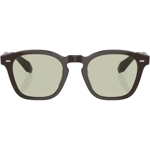 Squadrata Nero Lucido Sungles , unisex, Sizes: 49 MM - Oliver Peoples - Modalova