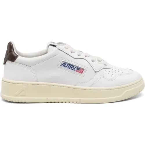 Leather Sneakers with Perforated Toebox , female, Sizes: 5 UK, 3 UK, 7 UK - Autry - Modalova