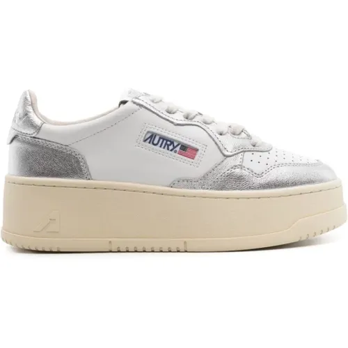 Medalist Leather Platform Sneakers , female, Sizes: 5 UK, 7 UK, 4 UK, 6 UK - Autry - Modalova