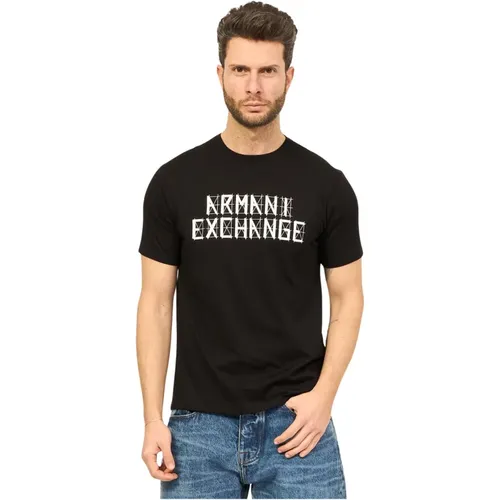 T-Shirts , Herren, Größe: M - Armani Exchange - Modalova