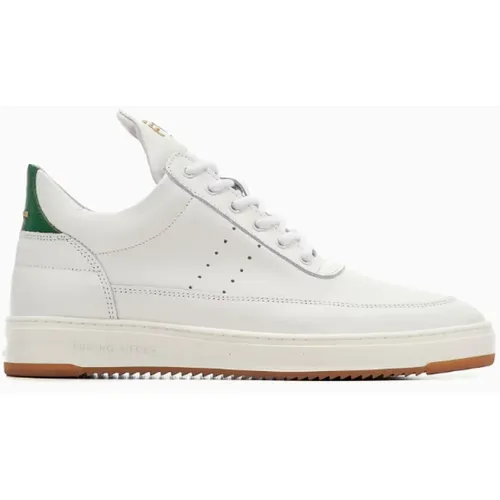 Green Low Top Bianco Sneakers , male, Sizes: 9 UK, 7 UK, 8 UK, 10 UK - Filling Pieces - Modalova