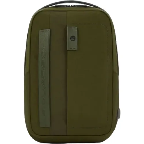 Grüne Bucket Bag Rucksack mit Laptop- und iPad-Fach , Herren, Größe: ONE Size - Piquadro - Modalova