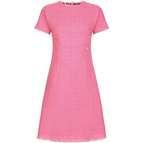 Tweed Dress , female, Sizes: S - Dolce & Gabbana - Modalova
