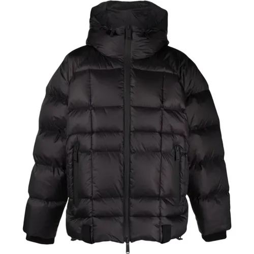 Hooded Zip Coat with Logo Details , male, Sizes: 2XL, XL, L, M - Dsquared2 - Modalova