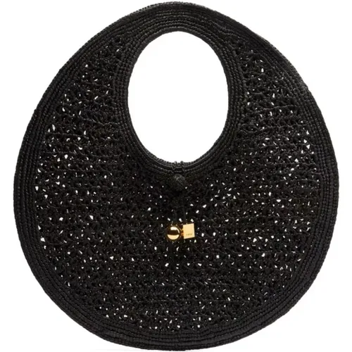 Raffia Circular Charm Bag , female, Sizes: ONE SIZE - Jacquemus - Modalova